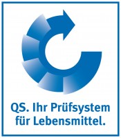 QS Logo mit Verlauf blau deutsch